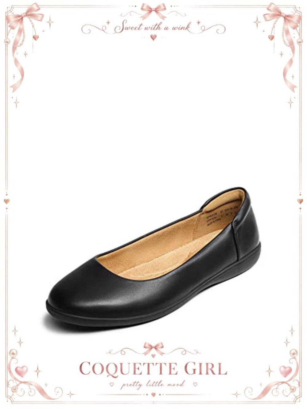 Women's Round Toe Ballet Flats Cushioned Slip-On Dress Shoes